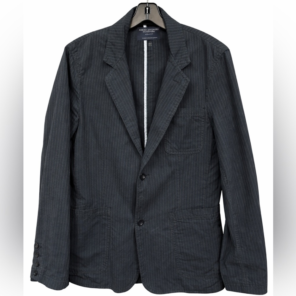 American Eagle Outfitters Men’s Casual Pinstripe Blazer – Size Small – Navy